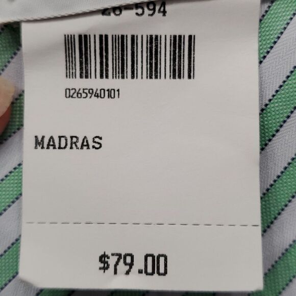 Men's Giorgio g.T.Rhodes Vero Beach NWT Tie, new with tags. Green/white. - Picture 4 of 8